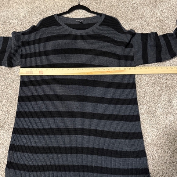 EILEEN FISHER Italian Yarn Striped Sweater – 100% Extra Fine Merino Wool – Large - Picture 9 of 9